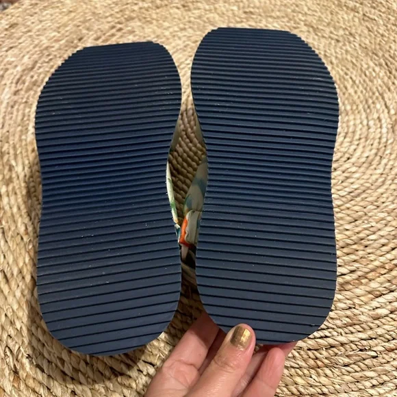 FARM RIO Copacabana Scarf Platform Sandals Puffy Comfy Size 9 - Picture 9 of 10